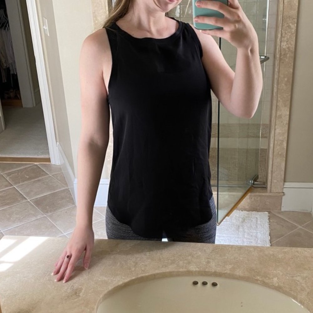 Theory Black Silk Tank
